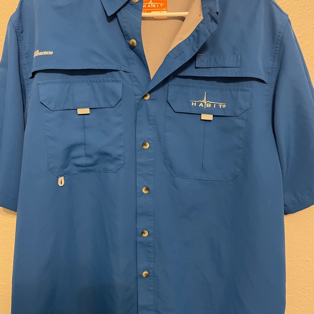 Large habit fishing shirt.